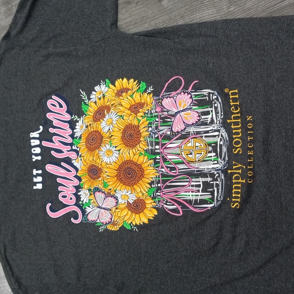 Simply Southern Gray Long Sleeve Shirt - Picture 2 of 8